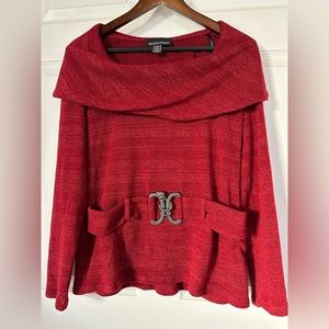 Frank Lyman Red Sparkly Top